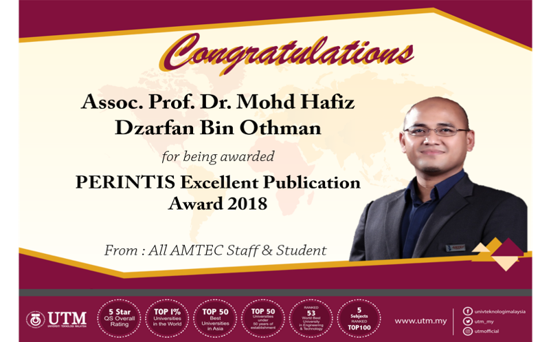 PERINTIS EXCELLENT PUBLICATION AWARD 2018