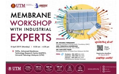 JOIN US! – MEMBRANE WORKSHOP WITH INDUSTRIAL EXPERT