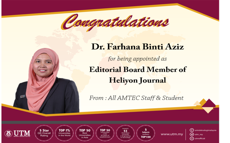 APPOINTED AS EDITORIAL BOARD MEMBER OF HELIYON JOURNAL