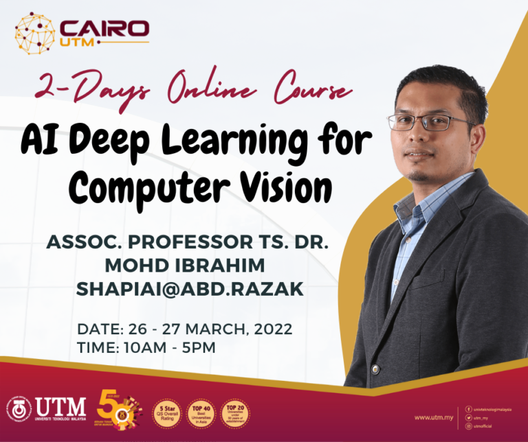 2-Days Course: AI Deep Learning for Computer Vision | CAIRO UTM