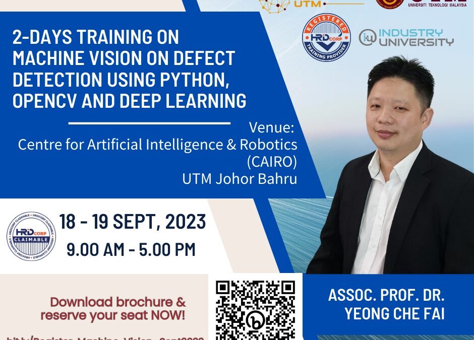 2-Day training on Machine Vision on Defect Detection using Python, OpenCV and Deep Learning