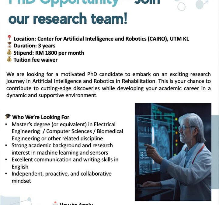 PhD Opportunity – Join Our Research Team