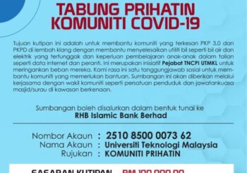 Tabung Prihatin Komuniti Covid-19 Bakal Bantu Masyarakat B40 Sekitar UTMKL