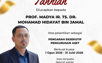 PELANTIKAN SEBAGAI PENGARAH EKSEKUTIF, PENGURUSAN ASET, JTNC(P)