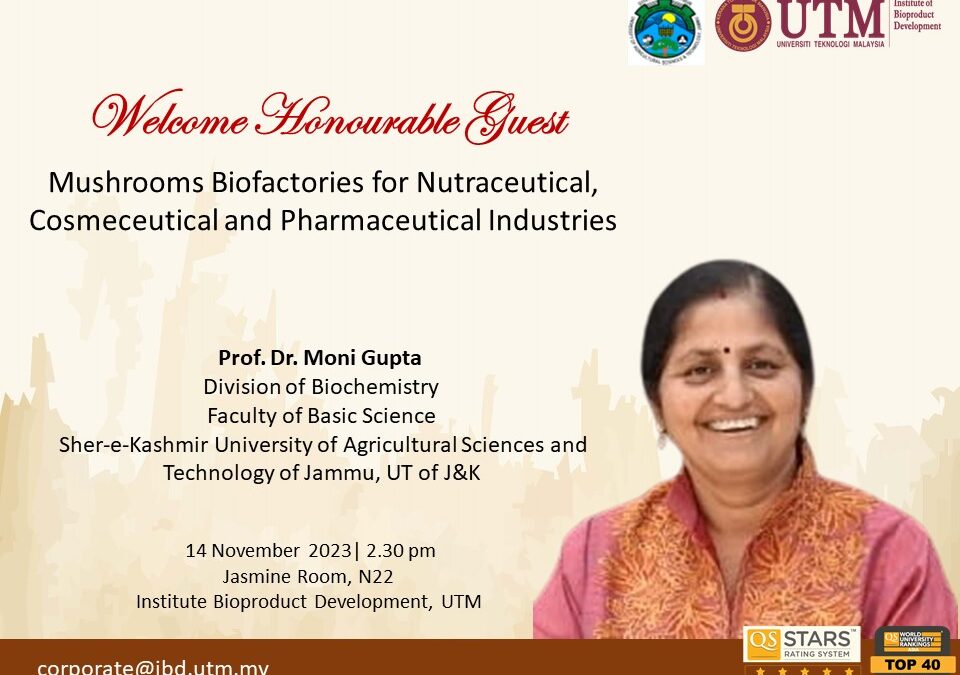 Welcome Honorable Guest Prof. Dr. Moni Gupta