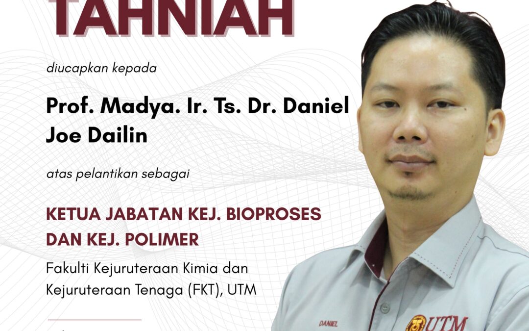 Setinggi-tinggi tahniah kepada Prof. Madya Ir. Ts. Dr. Daniel Joe Dailin