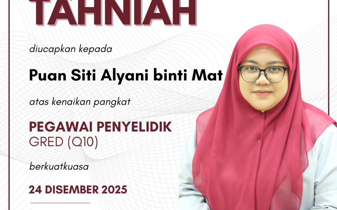 Tahniah kepada Puan Siti Alyani binti Mat