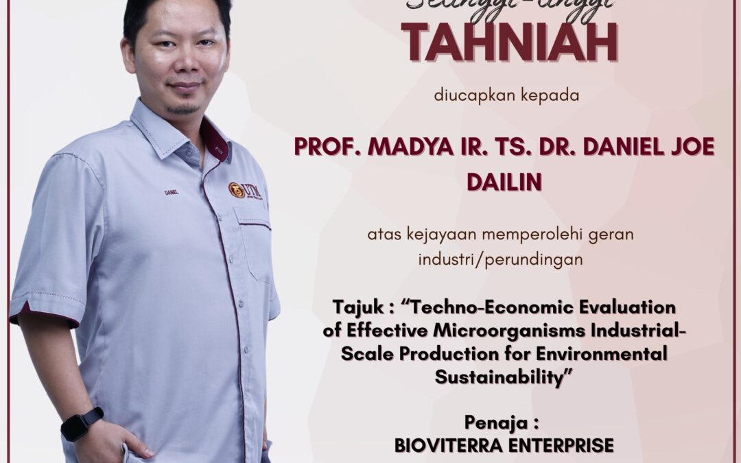 setinggi-tinggi tahniah kepada Prof. Madya Ir. Ts. Dr. Daniel Joe Dailin