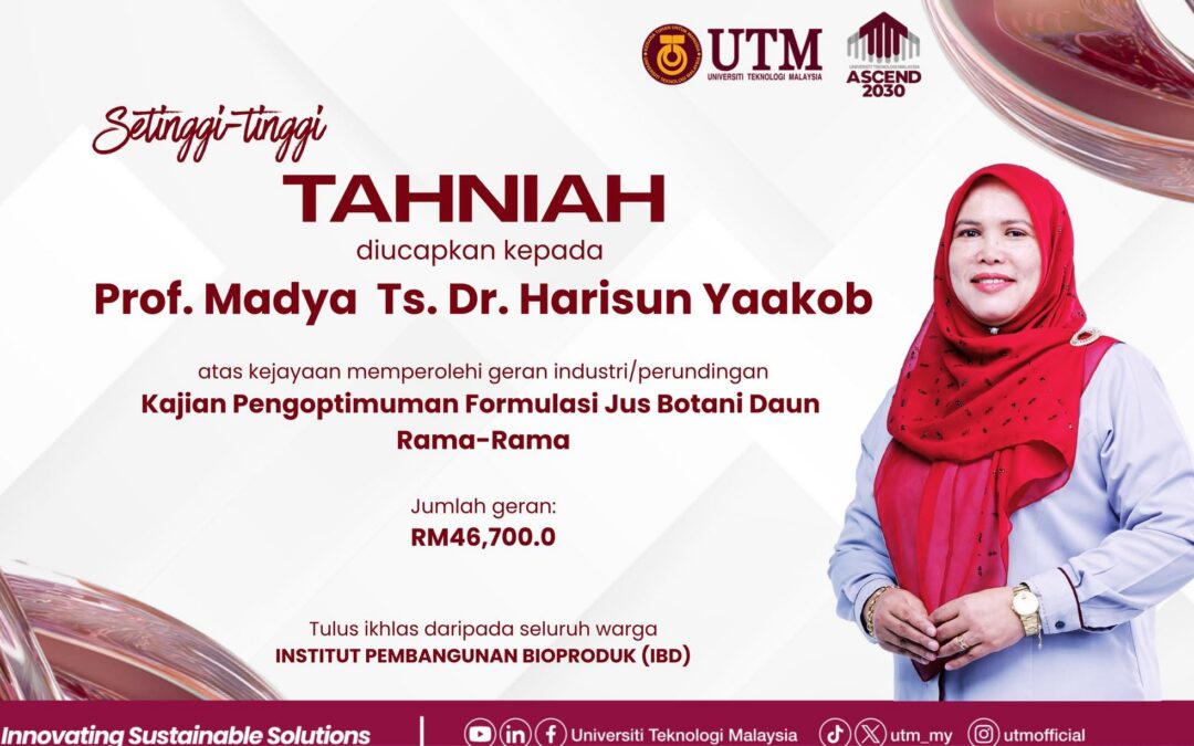 Tahniah Prof. Madya Ts. Dr. Harisun Yaakob
