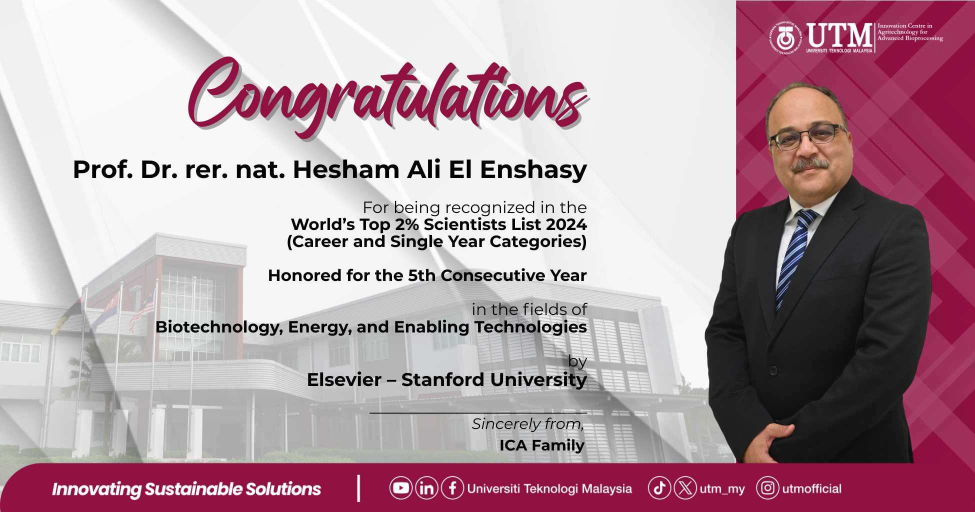 Prof Hesham top 2 scientist