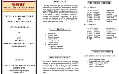 Two-day Hands-on Course on Comsol Multiphysics at IVAT