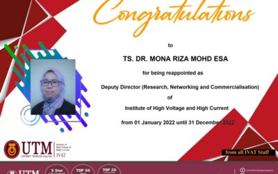 Congratulations to Ts. Dr. Mona Riza Mohd Esa as Deputy Director (Research, Networking and Commercialisation)