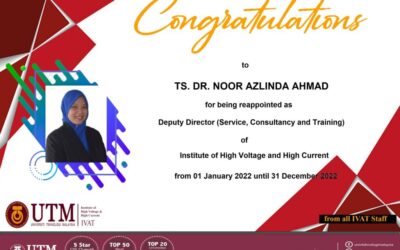 Congratulations to Ts. Dr. Noor Azlinda Ahmad as Deputy Director (Service, Consultancy and Training)