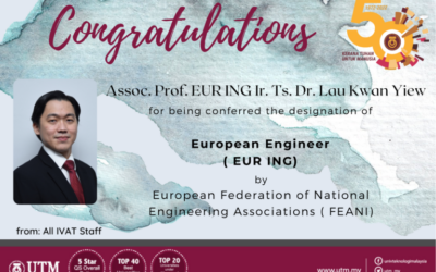Congratulations to Assoc.Prof. EUR ING Ir. Ts. Dr. Lau Kwan Yiew