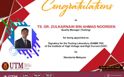 Congratulations Ts Dr Zulkarnain Ahmad Noorden for being Approved Signatory