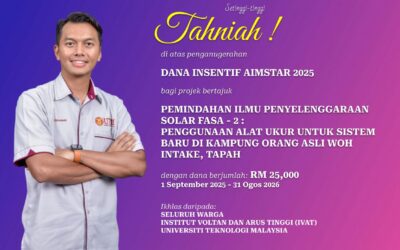Tahniah atas Penganugerahan Dana Insentif AIMSTAR 2025