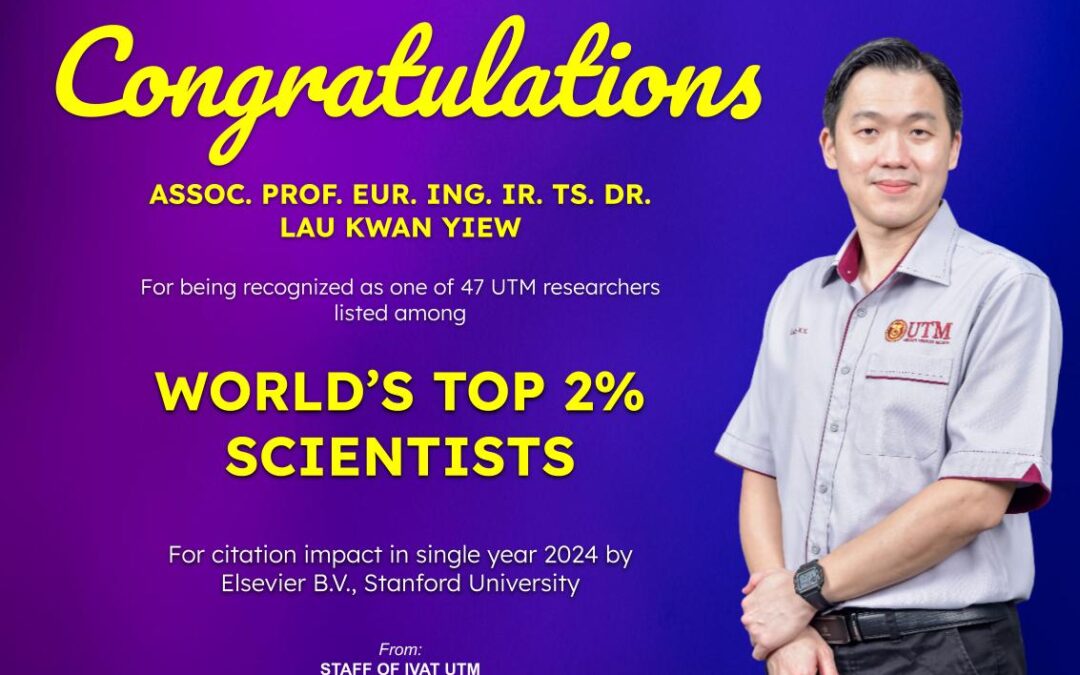 Congratulations to Assoc. Prof. Eur. Ing. Ir. Ts. Dr. Lau Kwan Yiew on Being Recognized Among the World’s Top 2% ScientistsCongratulations