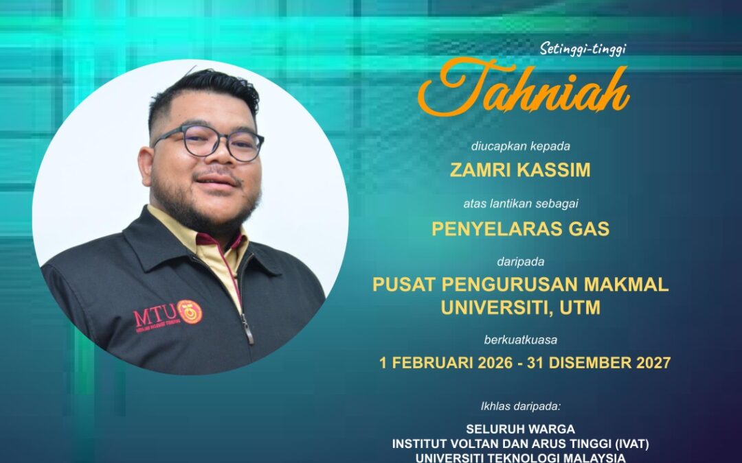 Tahniah dan Selamat Menjalankan Tugas