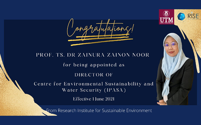 Congratulations to Prof. Ts. Dr Zainura Zainon Noor