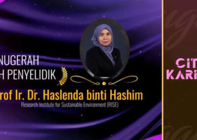 Congratulations to Prof. Ir. Dr. Haslenda Hashim