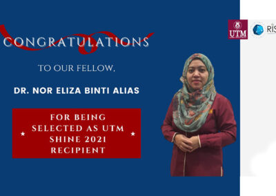 Congratulations Dr Nor Eliza binti Alias