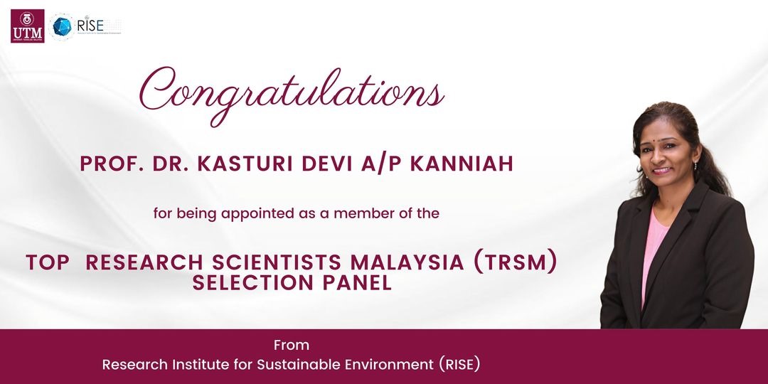 Congratulations to our fellow Prof. Dr. Kasturi Devi A/p Kanniah