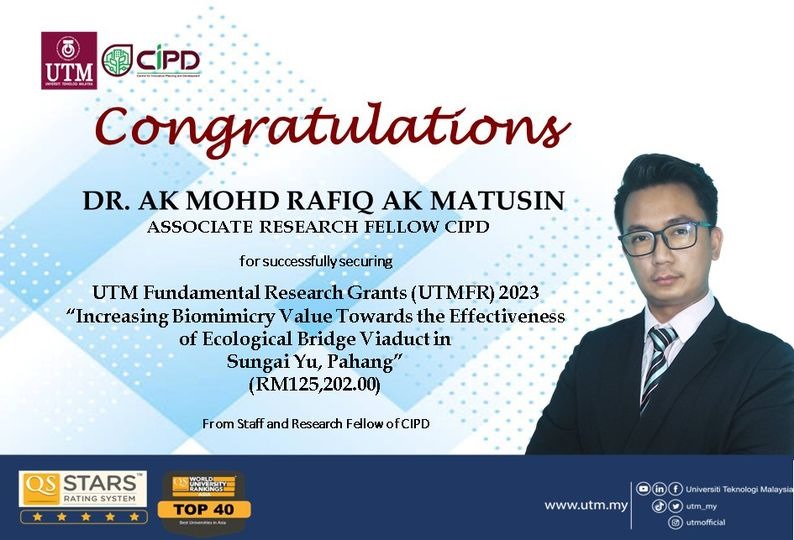 Congratulations to our Research Fellow