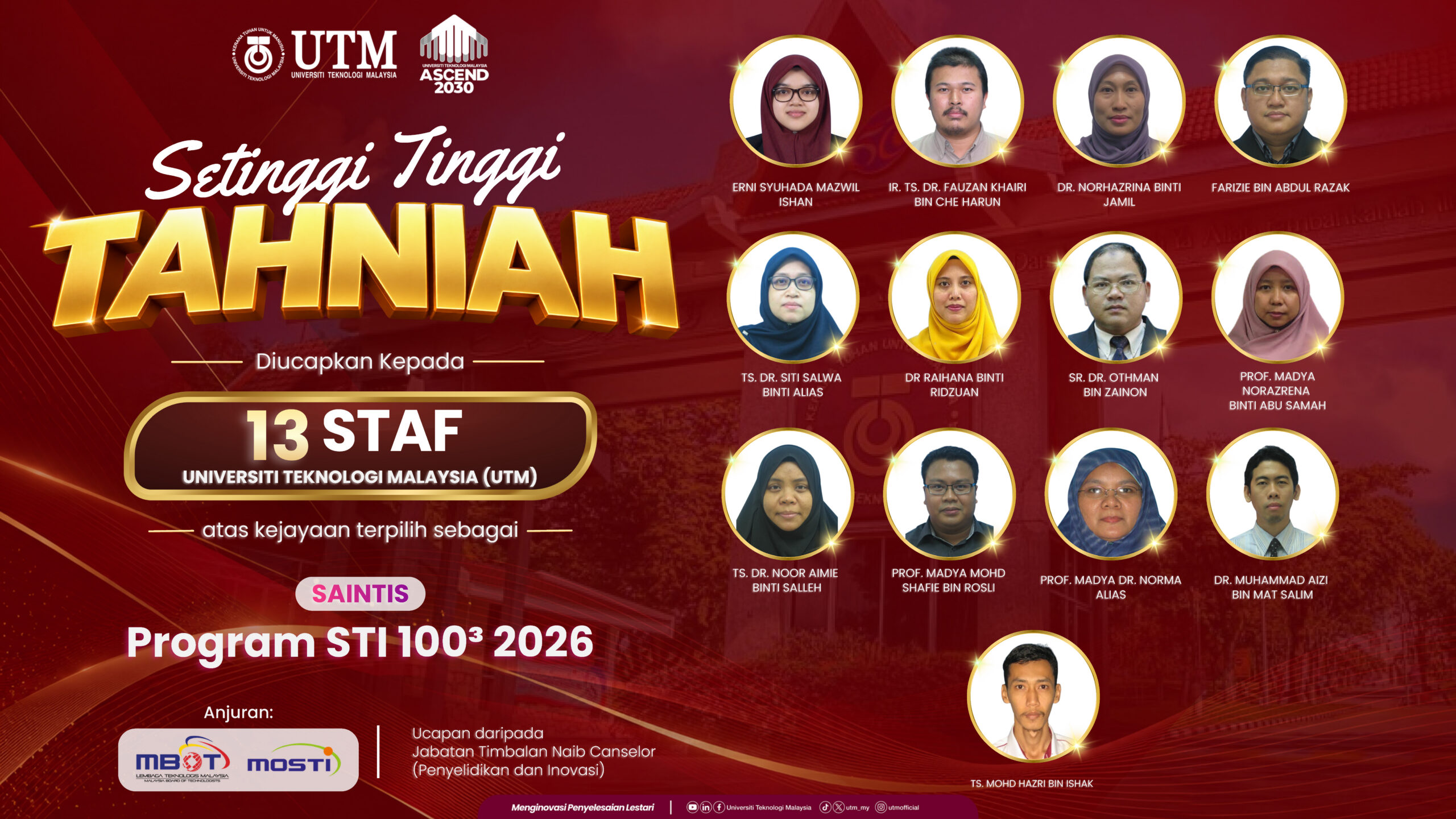 Poster Tahniah Program STI 1003 2026
